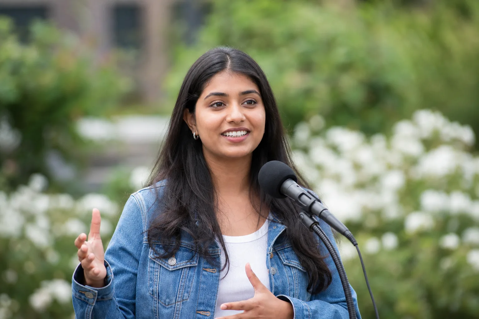 Student founder speaking at an Edugild event